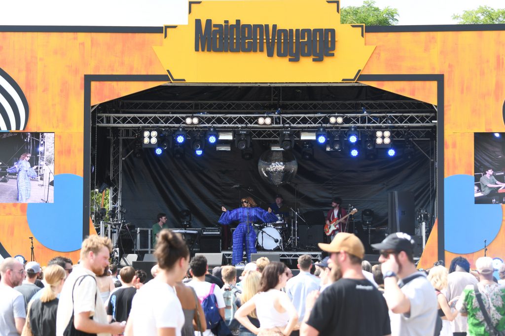 Charlotte Dos Santos singing at the Maiden Voyage Festival.