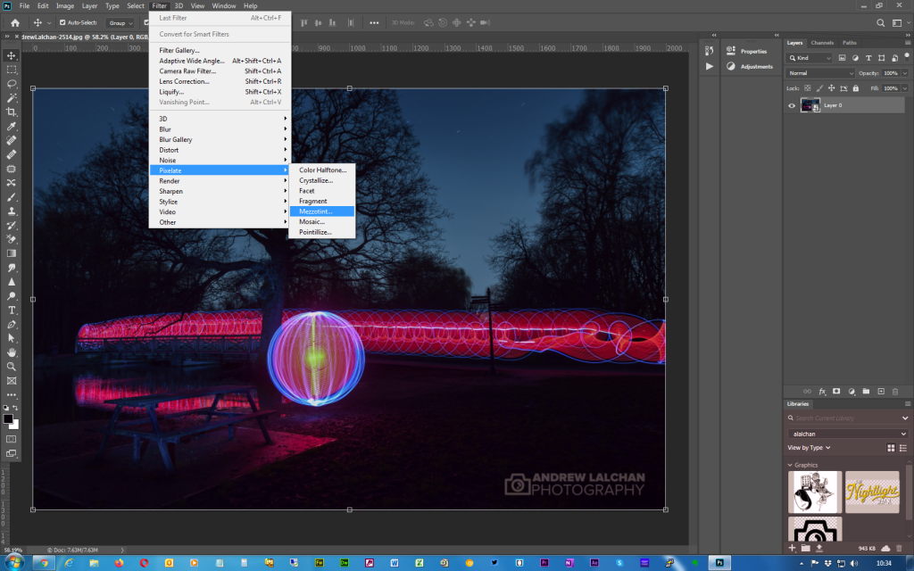 Adobe Photoshop - Twirl effect - Step 2