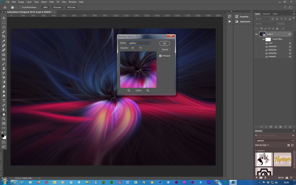 Adobe Photoshop - Twirl effect - Step 8