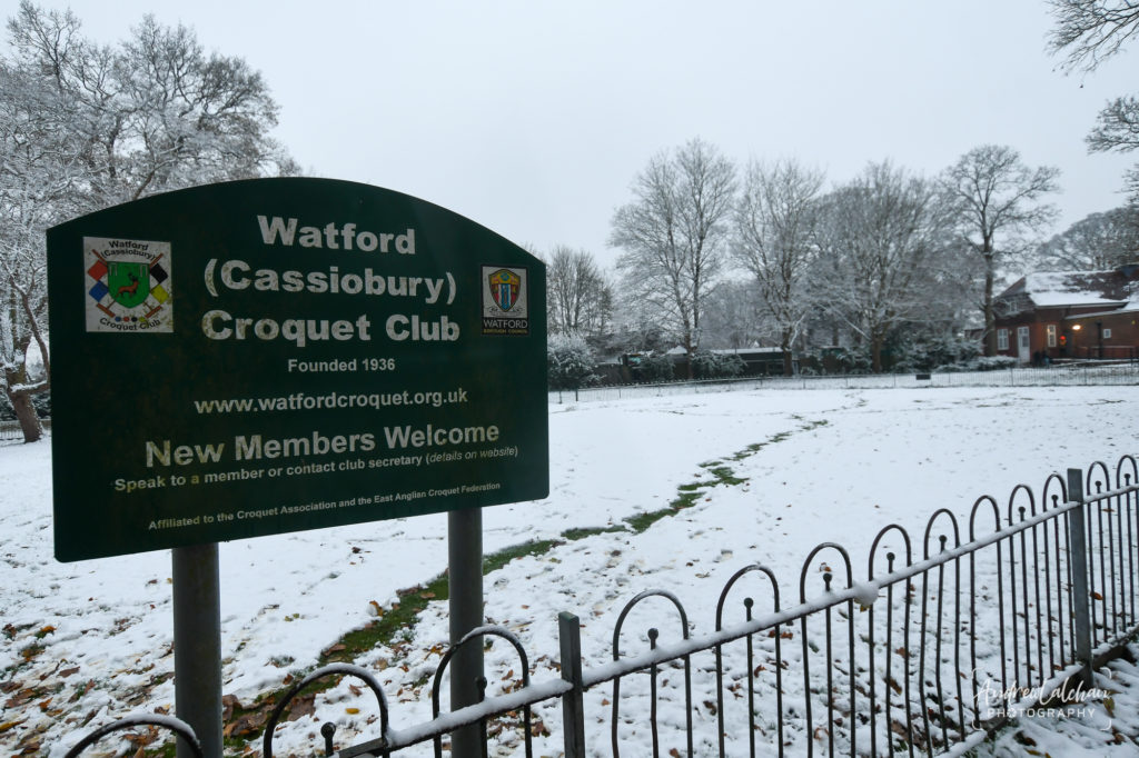 Snowy Watford in Cassiobury Park