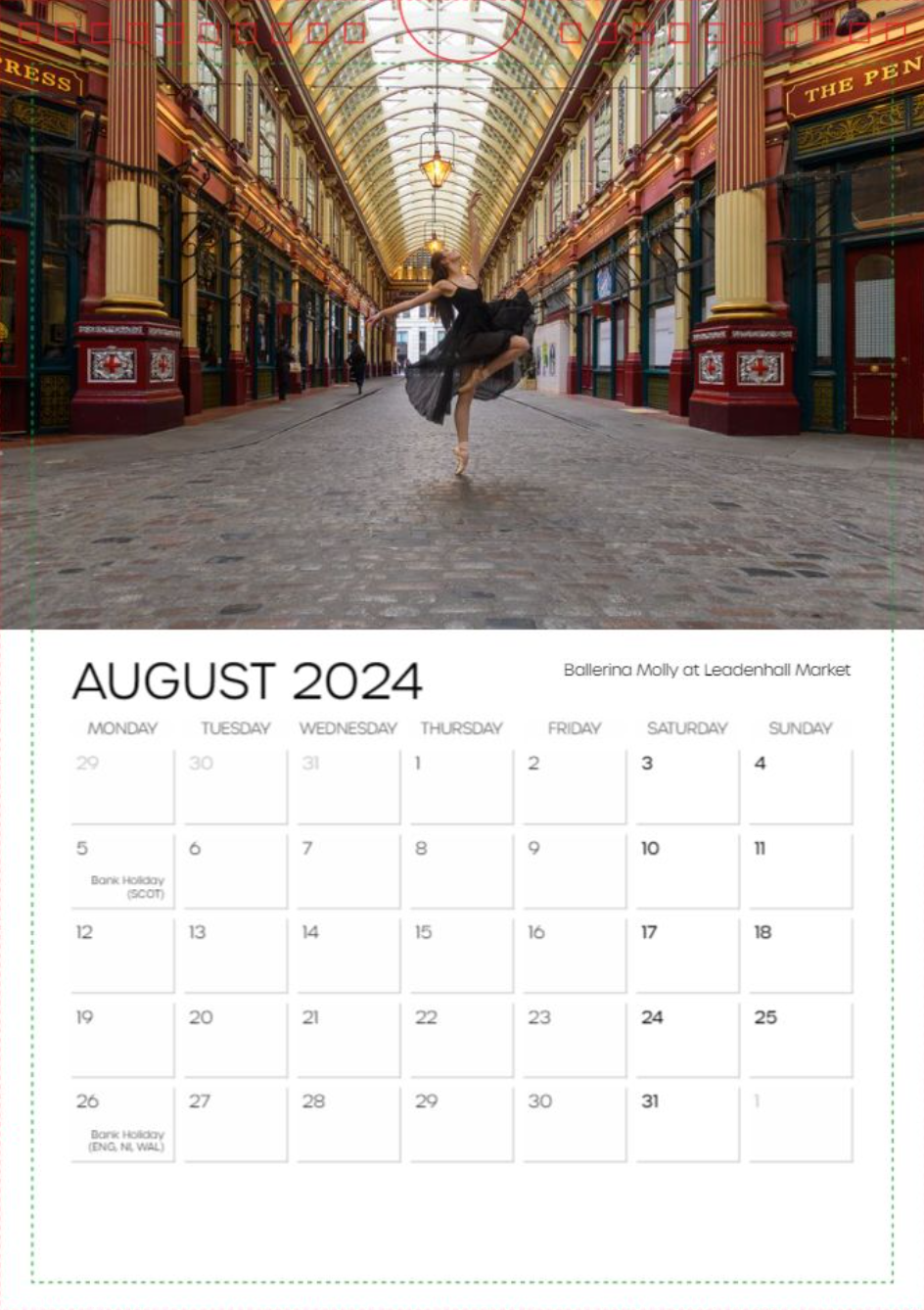 Photographic Calendar 2024 - August
