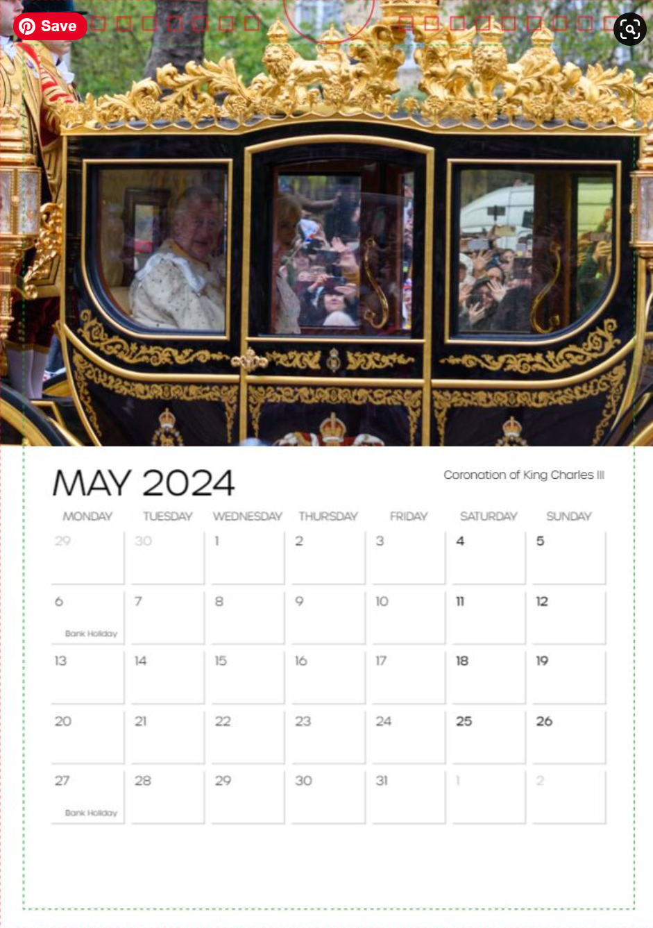 Photographic Calendar 2024 - May