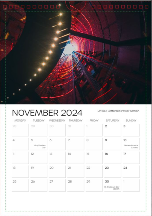Photographic Calendar 2024 - November
