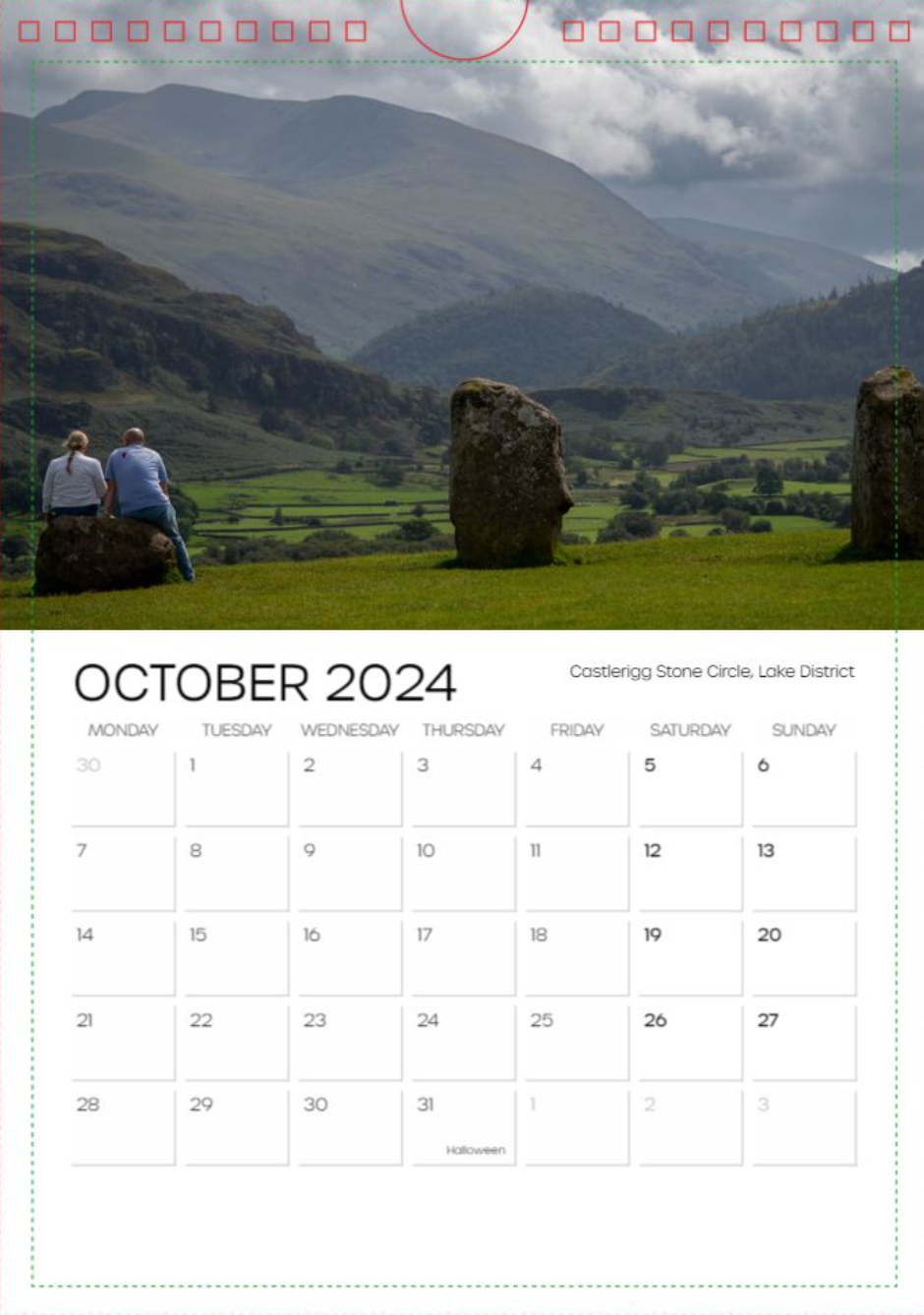 Photographic Calendar 2024 - October