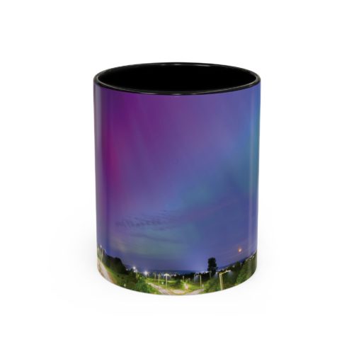 "Aurora Dreams" Mug – A Celestial Glow in Every Sip - Accent Coffee Mug (11, 15oz)