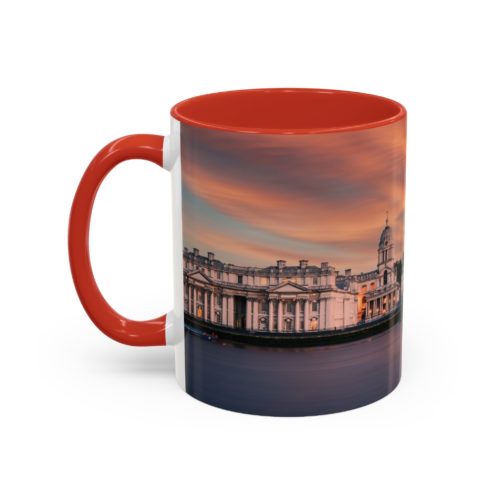 "Greenwich" Sky Mug – Sunset on the Thames at Greenwich - Accent Coffee Mug (11, 15oz) - Image 15