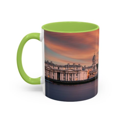 "Greenwich" Sky Mug – Sunset on the Thames at Greenwich - Accent Coffee Mug (11, 15oz) - Image 35