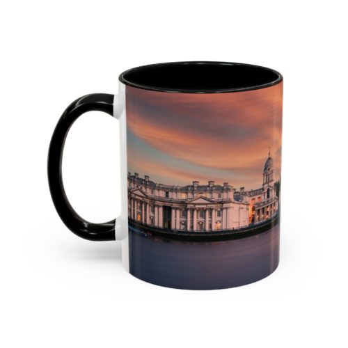 "Greenwich" Sky Mug – Sunset on the Thames at Greenwich - Accent Coffee Mug (11, 15oz) - Image 3