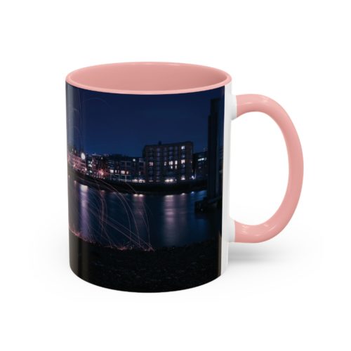 "City Sparks" Mug – London’s Night Lights in Motion - Accent Coffee Mug (11, 15oz) - Image 10