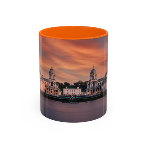 "Greenwich" Sky Mug – Sunset on the Thames at Greenwich - Accent Coffee Mug (11, 15oz) - Image 21