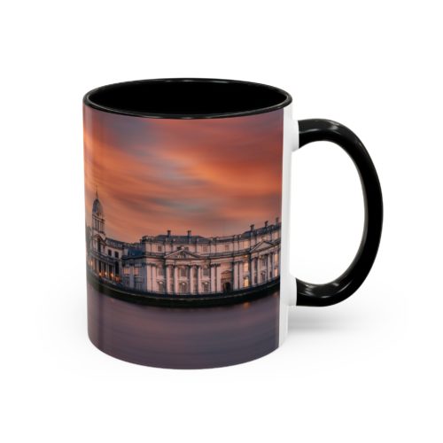 "Greenwich" Sky Mug – Sunset on the Thames at Greenwich - Accent Coffee Mug (11, 15oz) - Image 2