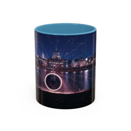 "City Sparks" Mug – London’s Night Lights in Motion - Accent Coffee Mug (11, 15oz) - Image 17