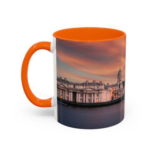 "Greenwich" Sky Mug – Sunset on the Thames at Greenwich - Accent Coffee Mug (11, 15oz) - Image 23