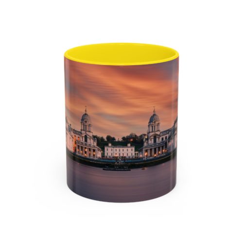 "Greenwich" Sky Mug – Sunset on the Thames at Greenwich - Accent Coffee Mug (11, 15oz) - Image 29