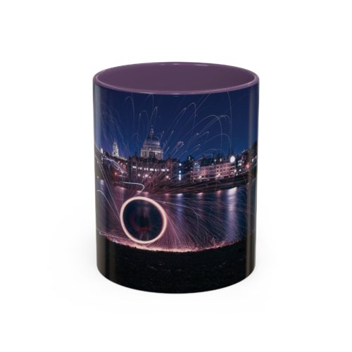 "City Sparks" Mug – London’s Night Lights in Motion - Accent Coffee Mug (11, 15oz) - Image 25