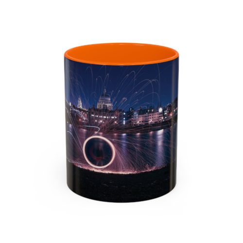 "City Sparks" Mug – London’s Night Lights in Motion - Accent Coffee Mug (11, 15oz) - Image 21