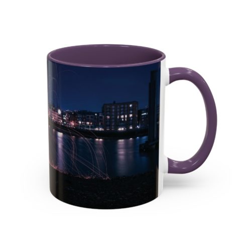 "City Sparks" Mug – London’s Night Lights in Motion - Accent Coffee Mug (11, 15oz) - Image 26