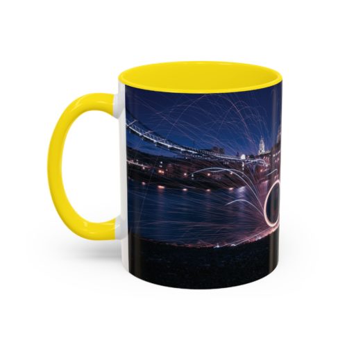 "City Sparks" Mug – London’s Night Lights in Motion - Accent Coffee Mug (11, 15oz) - Image 31