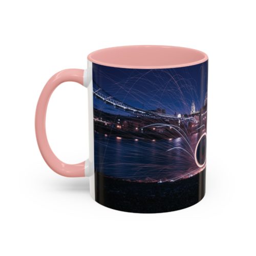 "City Sparks" Mug – London’s Night Lights in Motion - Accent Coffee Mug (11, 15oz) - Image 11