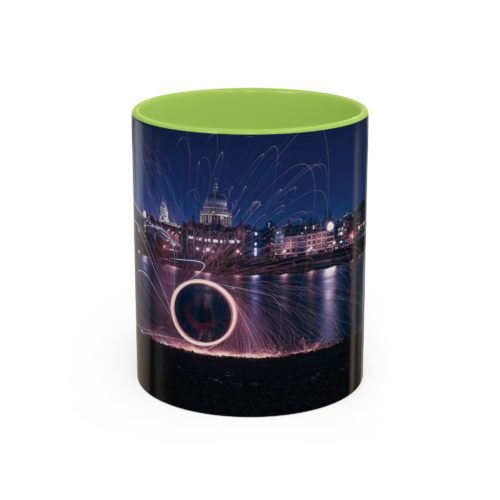 "City Sparks" Mug – London’s Night Lights in Motion - Accent Coffee Mug (11, 15oz) - Image 33