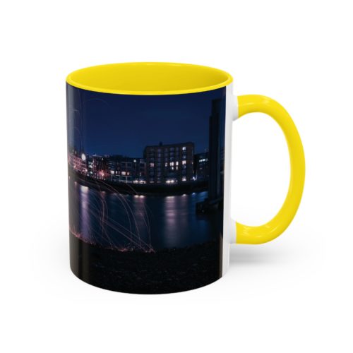 "City Sparks" Mug – London’s Night Lights in Motion - Accent Coffee Mug (11, 15oz) - Image 30