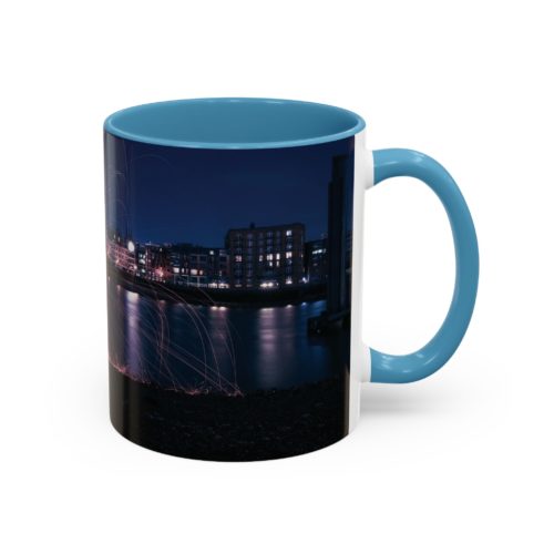 "City Sparks" Mug – London’s Night Lights in Motion - Accent Coffee Mug (11, 15oz) - Image 18