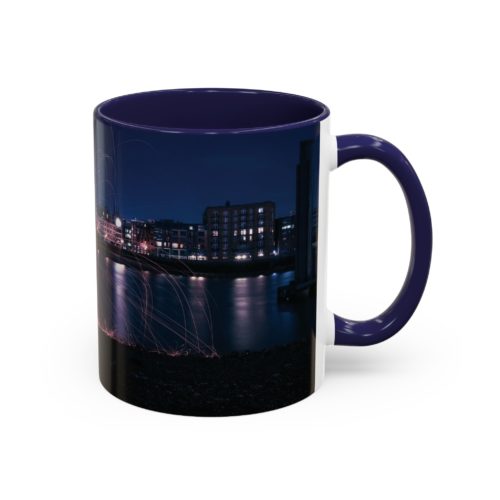 "City Sparks" Mug – London’s Night Lights in Motion - Accent Coffee Mug (11, 15oz) - Image 6