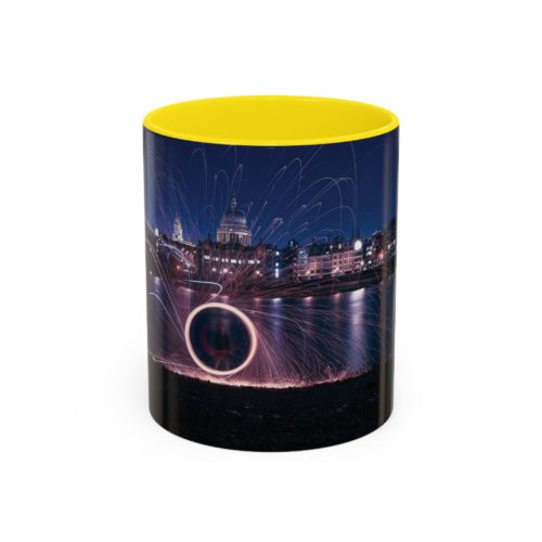 "City Sparks" Mug – London’s Night Lights in Motion - Accent Coffee Mug (11, 15oz) - Image 29