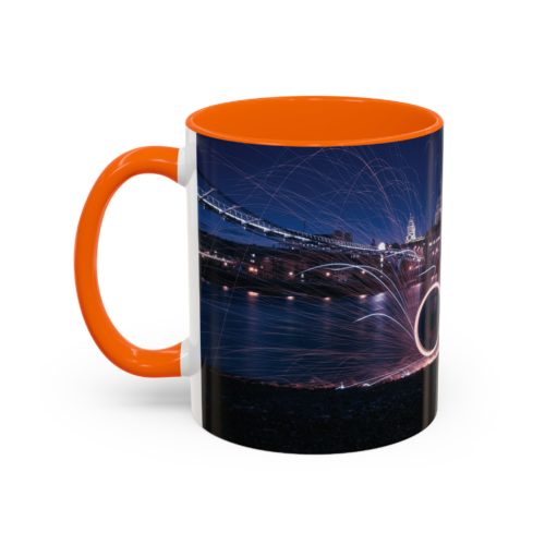 "City Sparks" Mug – London’s Night Lights in Motion - Accent Coffee Mug (11, 15oz) - Image 23