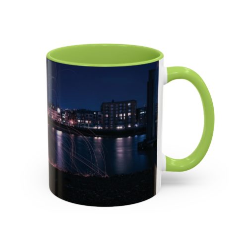 "City Sparks" Mug – London’s Night Lights in Motion - Accent Coffee Mug (11, 15oz) - Image 34