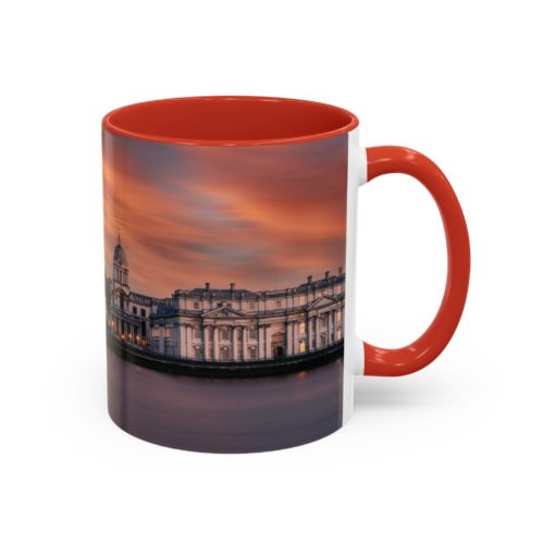 "Greenwich" Sky Mug – Sunset on the Thames at Greenwich - Accent Coffee Mug (11, 15oz) - Image 14