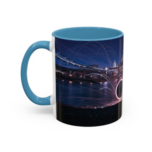 "City Sparks" Mug – London’s Night Lights in Motion - Accent Coffee Mug (11, 15oz) - Image 19