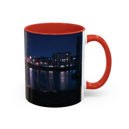 "City Sparks" Mug – London’s Night Lights in Motion - Accent Coffee Mug (11, 15oz) - Image 14