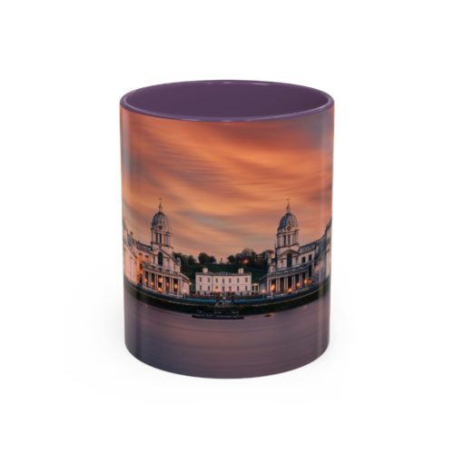 "Greenwich" Sky Mug – Sunset on the Thames at Greenwich - Accent Coffee Mug (11, 15oz) - Image 25